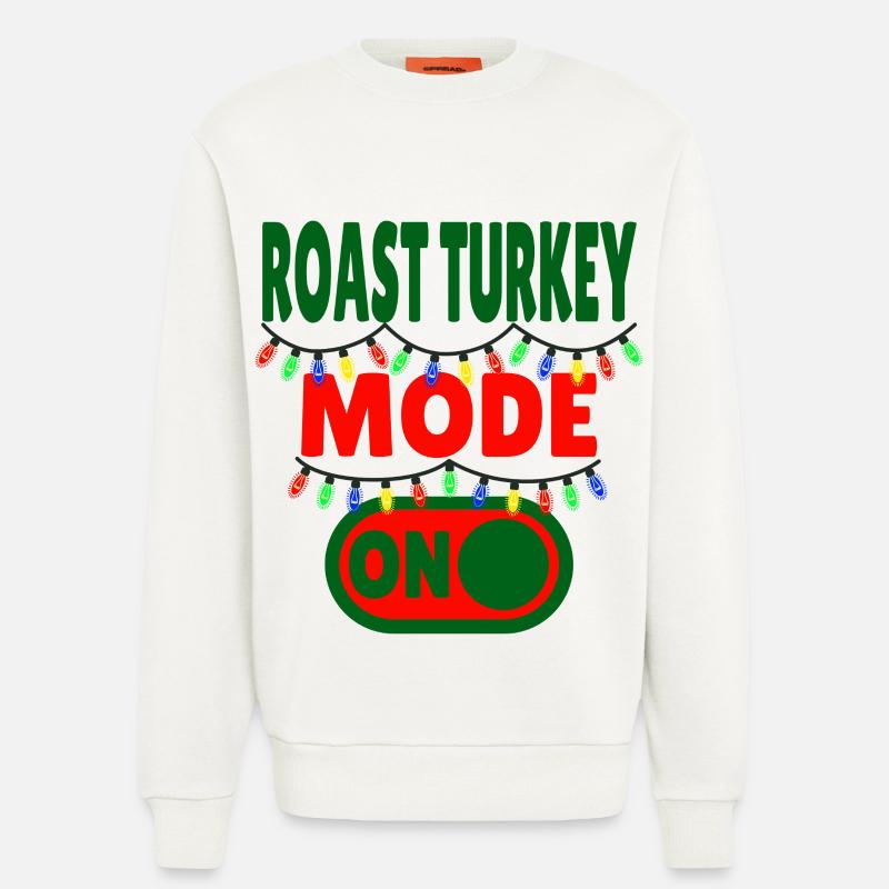 Roast Turkey Mode ON - Sweatshirt - made by SPREAD  - OFF WHITE