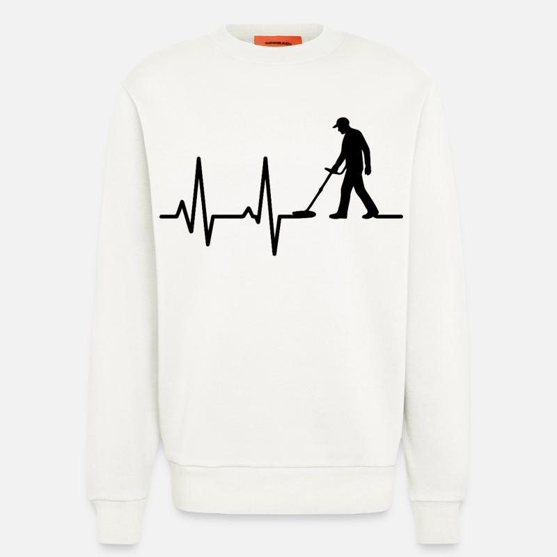 Herzschlag-oder-Metall-Detektions-Enthusiast - Sweatshirt - made by SPREAD  - OFF WHITE