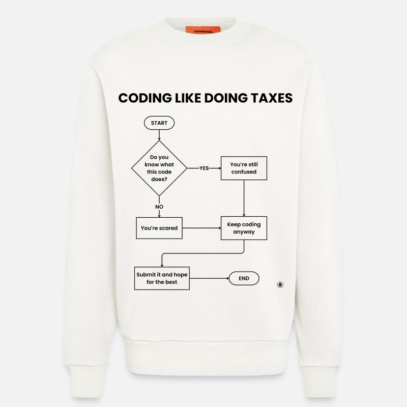 Codierung wie Steuererklärung – Hope Gift einreichen - Sweatshirt - made by SPREAD  - OFF WHITE