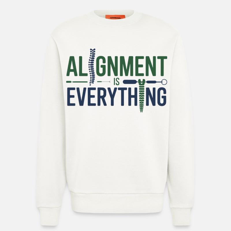 Chiropractor Alignment Is Everything Professional  - Sweatshirt - made by SPREAD  - OFF WHITE