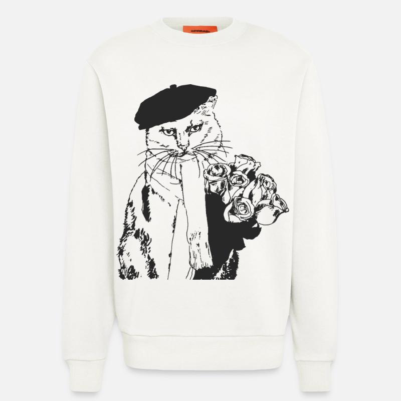 HERR STEHLEN SIE IHR MÄDCHEN - Sweatshirt - made by SPREAD  - OFF WHITE