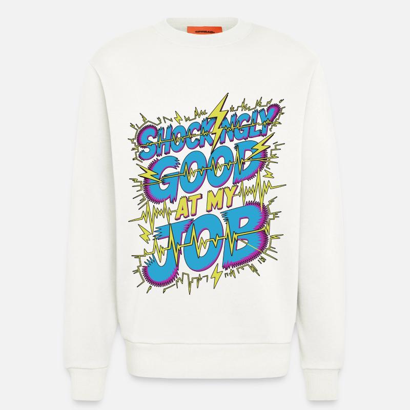 Cardiac Tech Shockingly Good Pacemaker Technician - Sweatshirt - made by SPREAD  - OFF WHITE