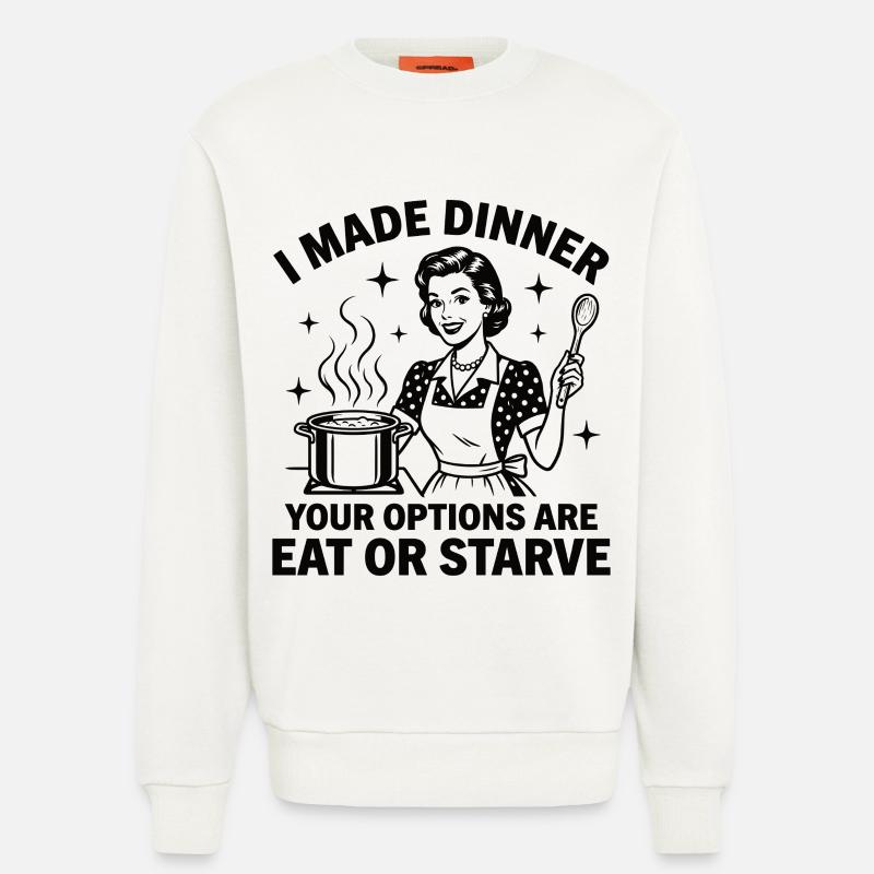 Küchen-Chef: Friss oder stirb! - Sweatshirt - made by SPREAD  - OFF WHITE