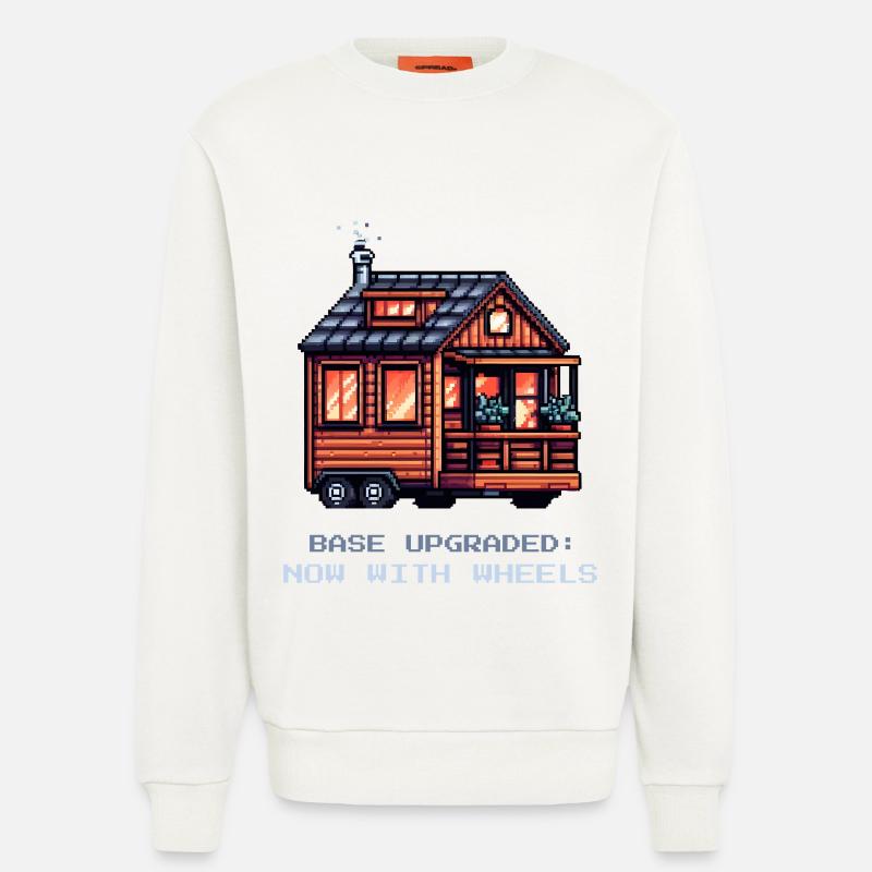 Basic upgrade on wheels | Tiny House - Sweatshirt - made by SPREAD  - OFF WHITE