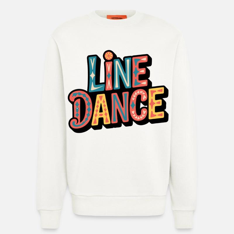 Line Dance Schriftzug: Farbexplosion - Sweatshirt - made by SPREAD  - OFF WHITE