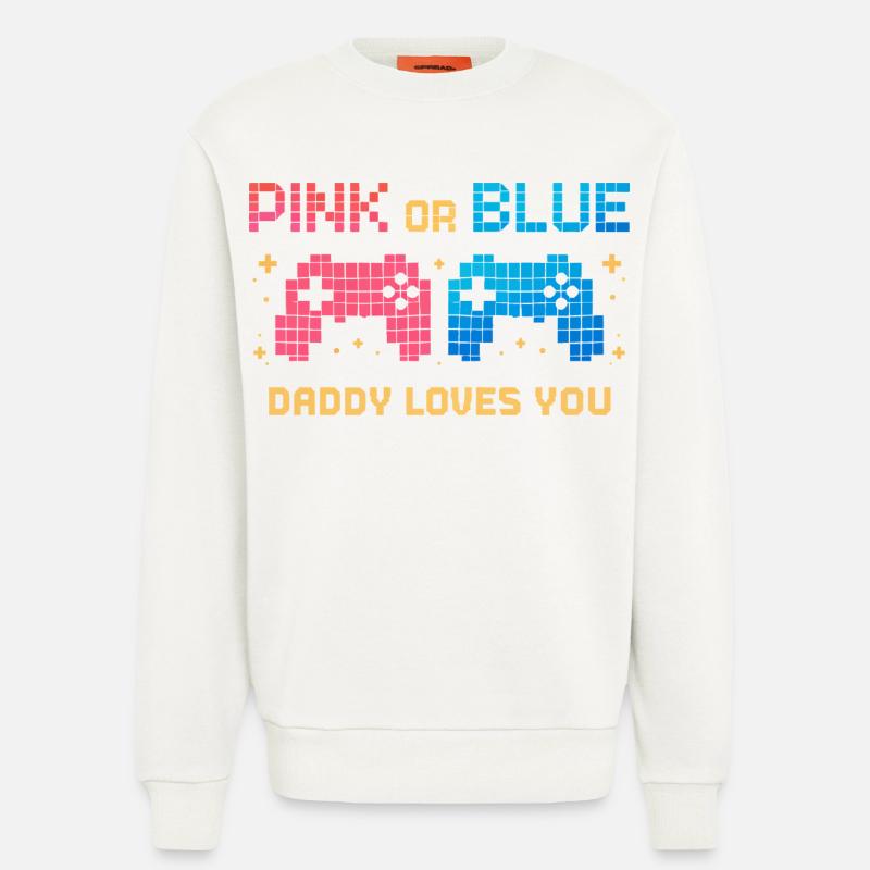 Pink or Blue Pixel Controller - Sweatshirt - made by SPREAD  - OFF WHITE