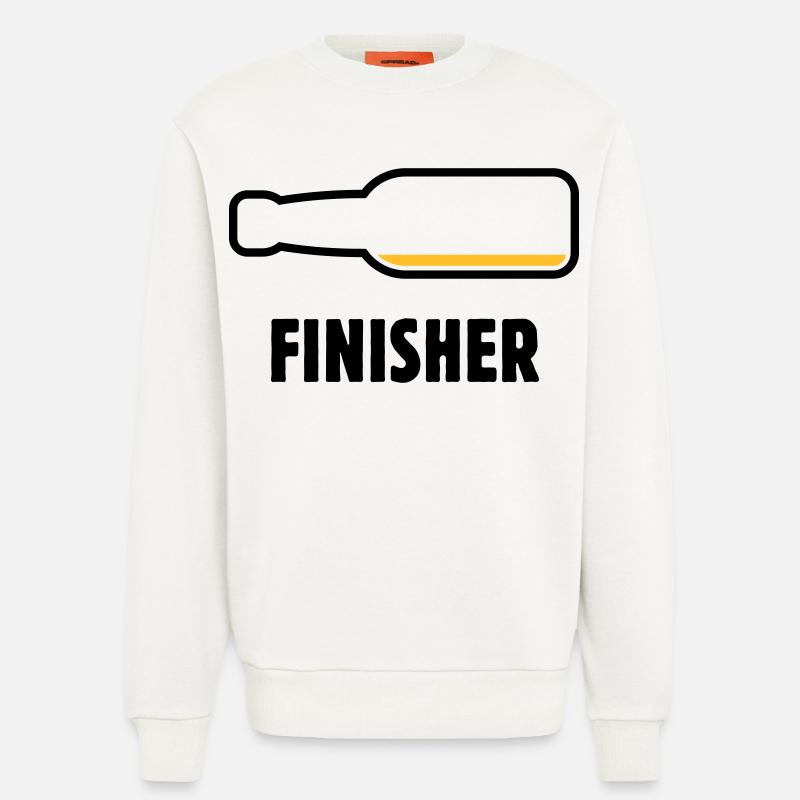 Finisher (Bier / Bierchen / Biertrinker / POS 2C) - Sweatshirt - made by SPREAD  - OFF WHITE