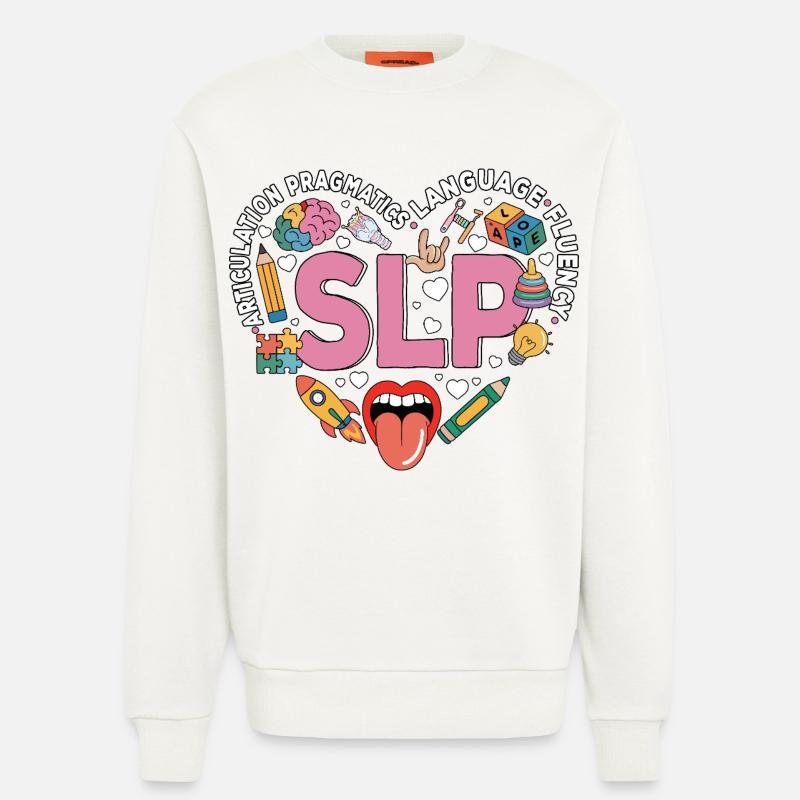 Speech Therapy Speech Language Pathology SLP - Sweatshirt - made by SPREAD  - OFF WHITE