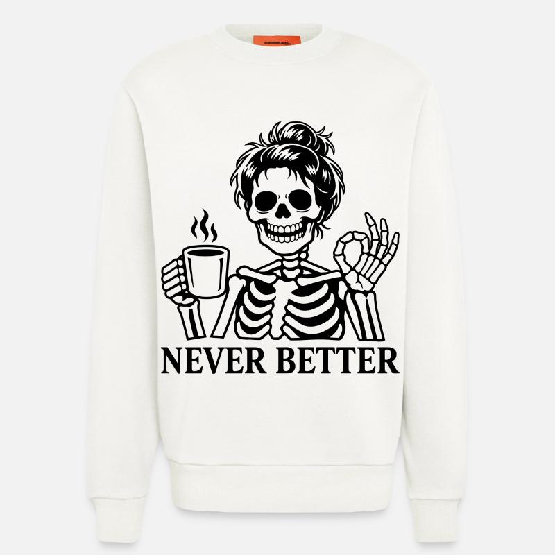 Coffee, coffee drinker, coffee drinker, funny - Sweatshirt - made by SPREAD  - OFF WHITE