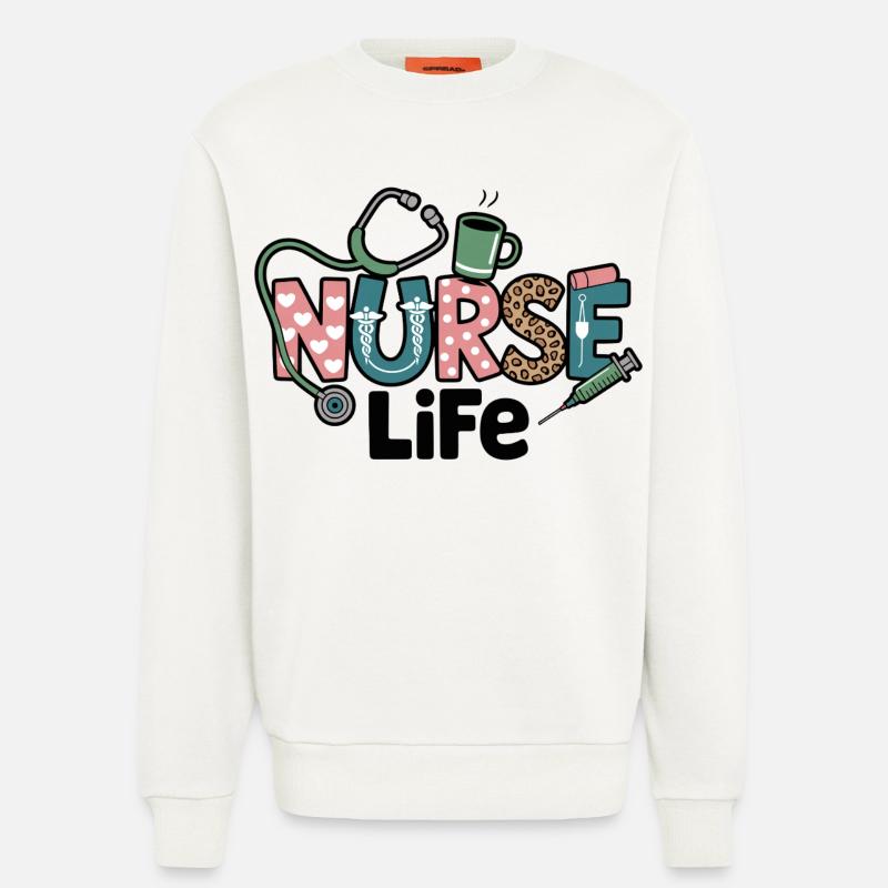 Krankenschwester Life Geschenk Geschenkidee - Sweatshirt - made by SPREAD  - OFF WHITE