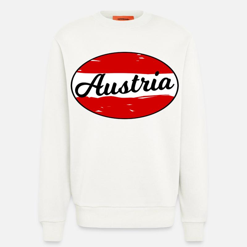 Austria Script Logo auf Rot - Sweatshirt - made by SPREAD  - OFF WHITE