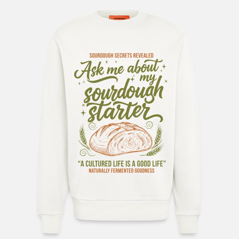 Sourdough Bread Baking Baker Starter Era - Sweatshirt - made by SPREAD  - OFF WHITE