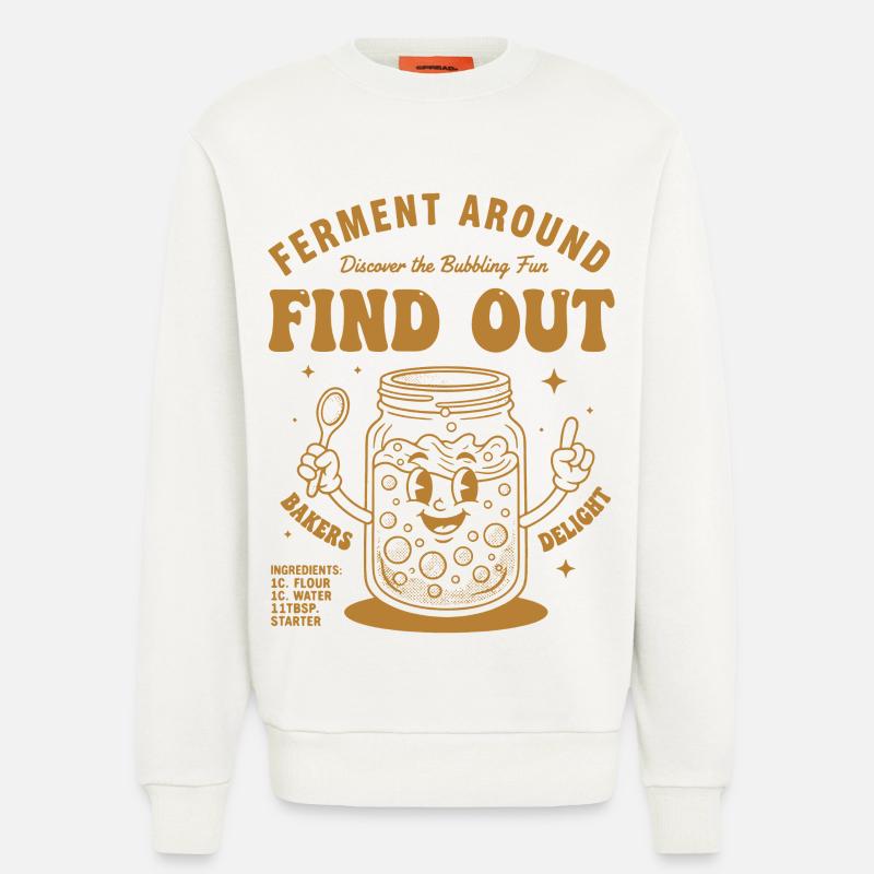 Sourdough Bread Baking Baker Sourdough Starter - Sweatshirt - made by SPREAD  - OFF WHITE