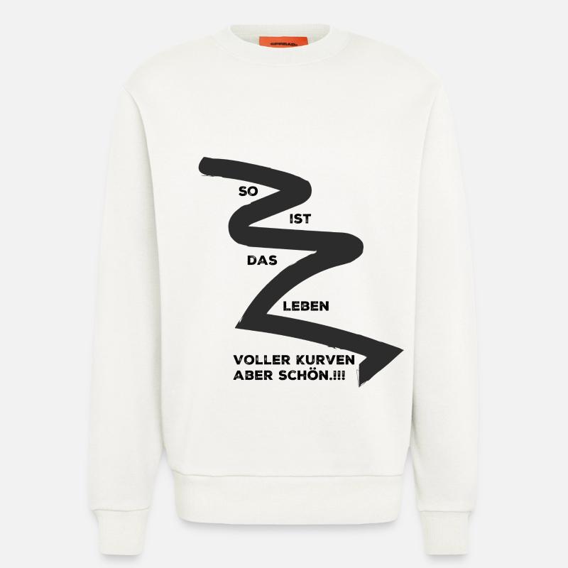 Kurven erleben , oder ausleben. - Sweatshirt - made by SPREAD  - OFF WHITE