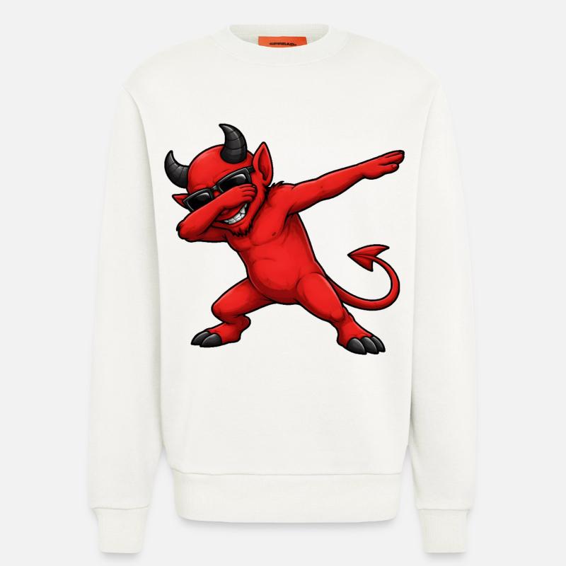 Dabbing Devil - Sweatshirt - made by SPREAD  - OFF WHITE