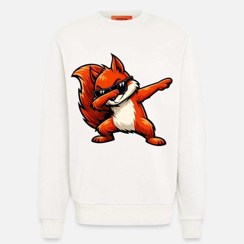 Dabbing Rotes Eichhörnchen - Sweatshirt - made by SPREAD - OFF WHITE