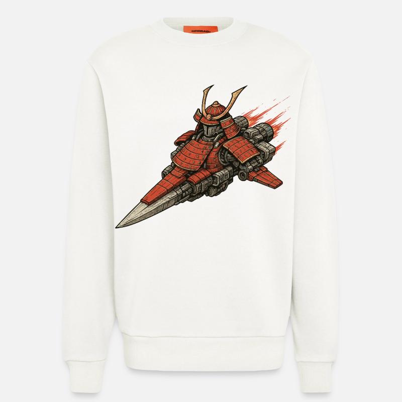 Samurai Spaceship - Sweatshirt - made by SPREAD  - OFF WHITE