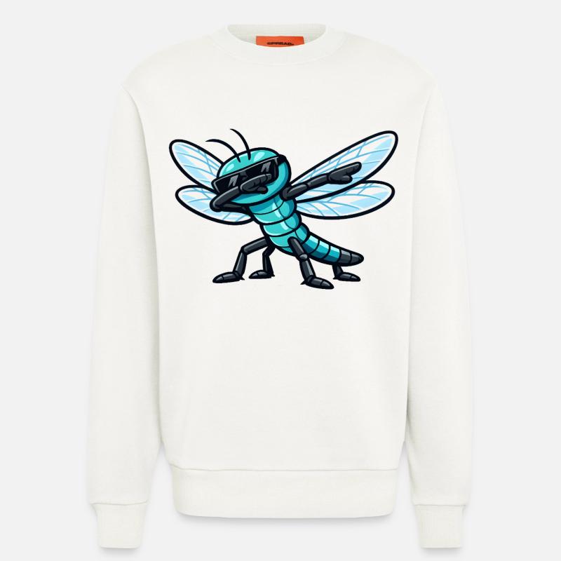 Dabbing Libelle - Sweatshirt - made by SPREAD - OFF WHITE