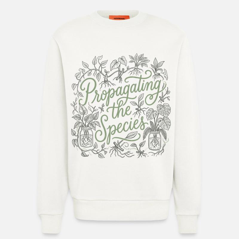 Propagation de l’espèce Maman de grossesse - Sweat bio décontracté fabriqué en UE - OFF WHITE