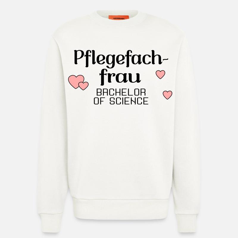 Bachelorstudium Pflege - Abschluss Pflegefachfrau - Sweatshirt - made by SPREAD  - OFF WHITE