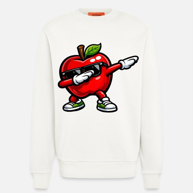 Dabbing Roter Apfel - Sweatshirt - made by SPREAD  - OFF WHITE