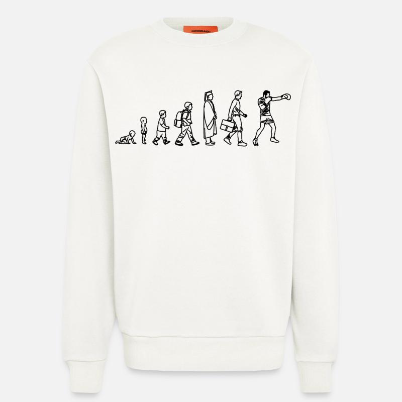 Boxing Evolution - Sweatshirt - made by SPREAD  - OFF WHITE