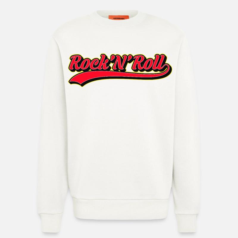 Rock 'N' Roll Retro Script Logo - Sweatshirt - made by SPREAD  - OFF WHITE