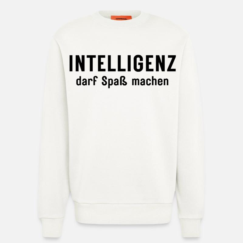 Intelligence can be fun Statement Design - Sweatshirt - made by SPREAD  - OFF WHITE