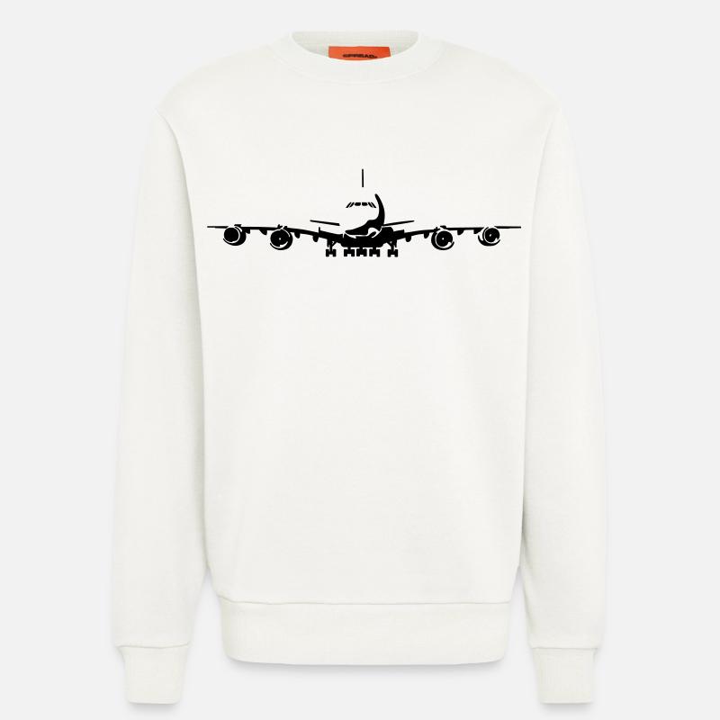 Passagierflugzeug - Sweatshirt - made by SPREAD  - OFF WHITE