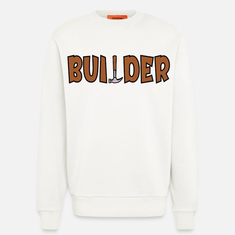 Craftsman Dad Builder - Sweatshirt - made by SPREAD  - OFF WHITE