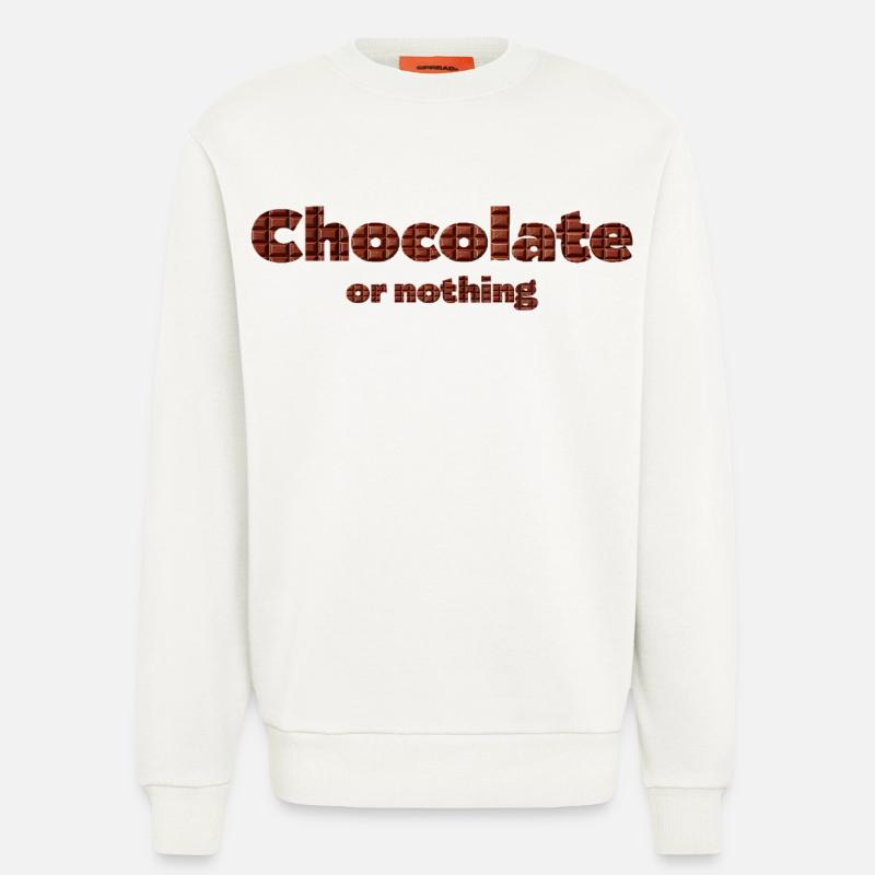 Chocolate pattern with 3D effect - Sweatshirt - made by SPREAD  - OFF WHITE