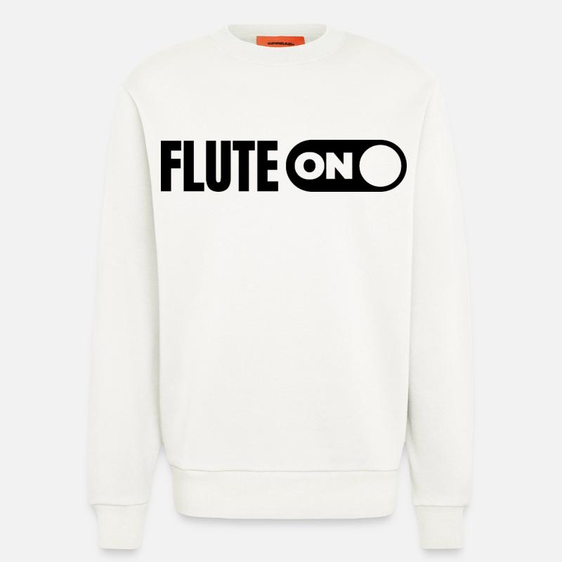 Turn on the flute - Sweatshirt - made by SPREAD  - OFF WHITE