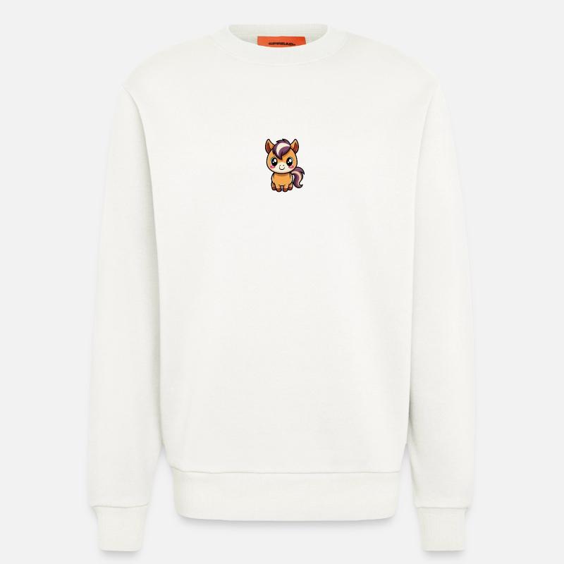 Cute chibi bangs with purple mane - Sweatshirt - made by SPREAD - OFF WHITE
