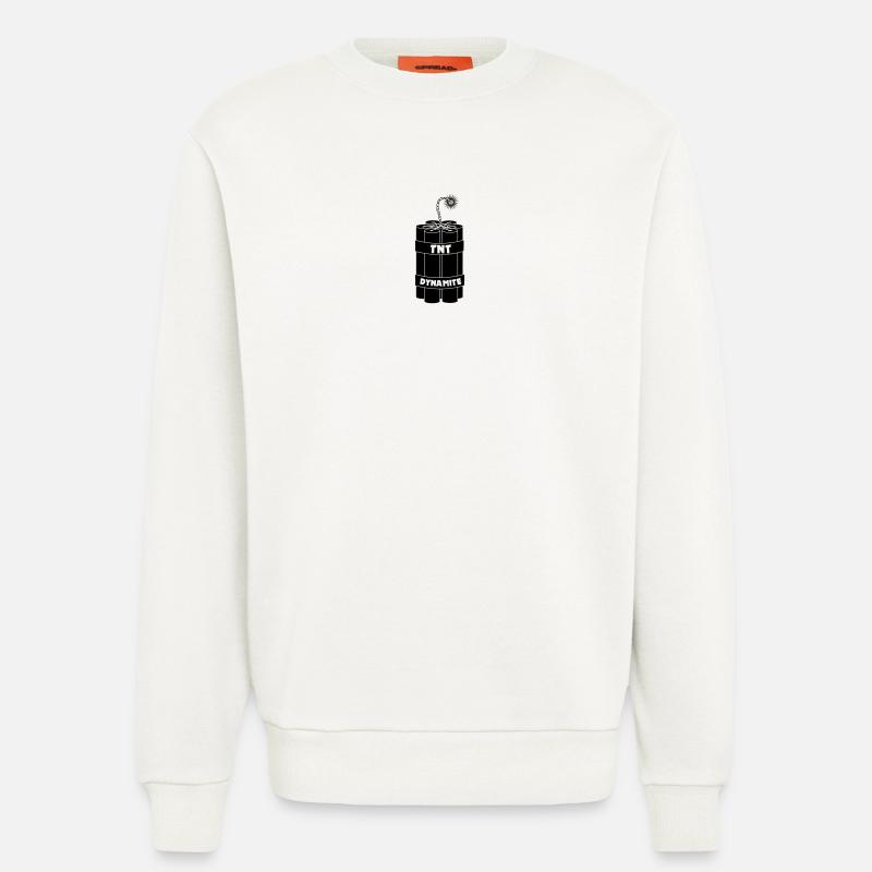 Sieben brennende Dynamitstangen - Sweatshirt - made by SPREAD  - OFF WHITE