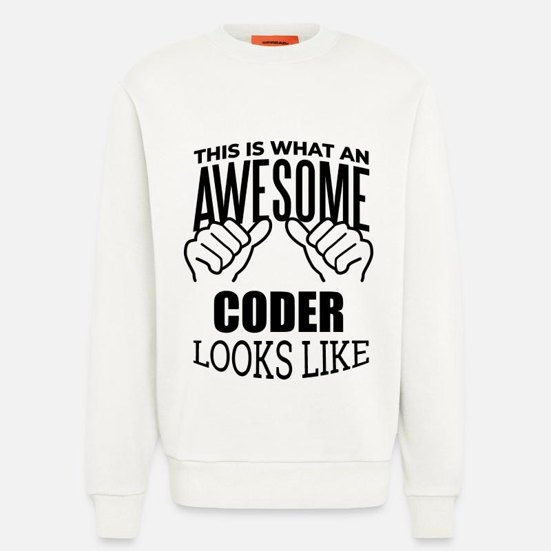 Coder - Sweatshirt - made by SPREAD  - OFF WHITE