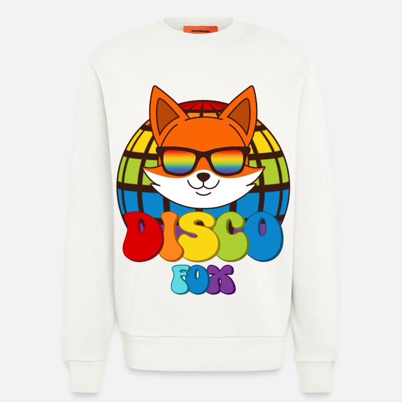 Disco Fox Discokugel Fuchs Sonnenbrille Discofox - Sweatshirt - made by SPREAD  - OFF WHITE