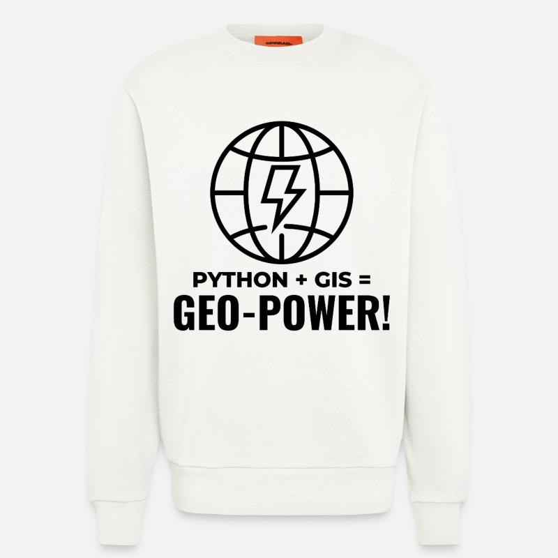 Python SIG Géo-Puissance Programmation Géospatial - Sweat bio décontracté fabriqué en UE - OFF WHITE
