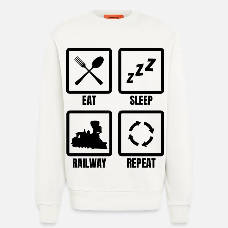 Eisenbahnliebhaber Routine - Sweatshirt - made by SPREAD  - OFF WHITE