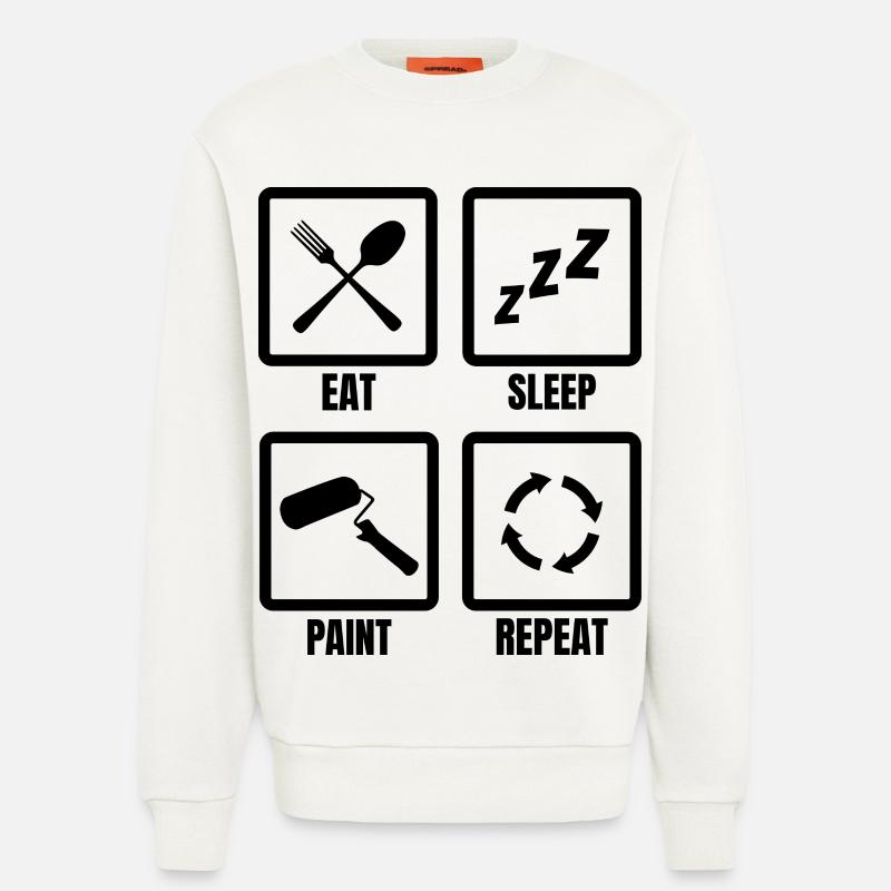 Maler Motivation - Sweatshirt - made by SPREAD  - OFF WHITE