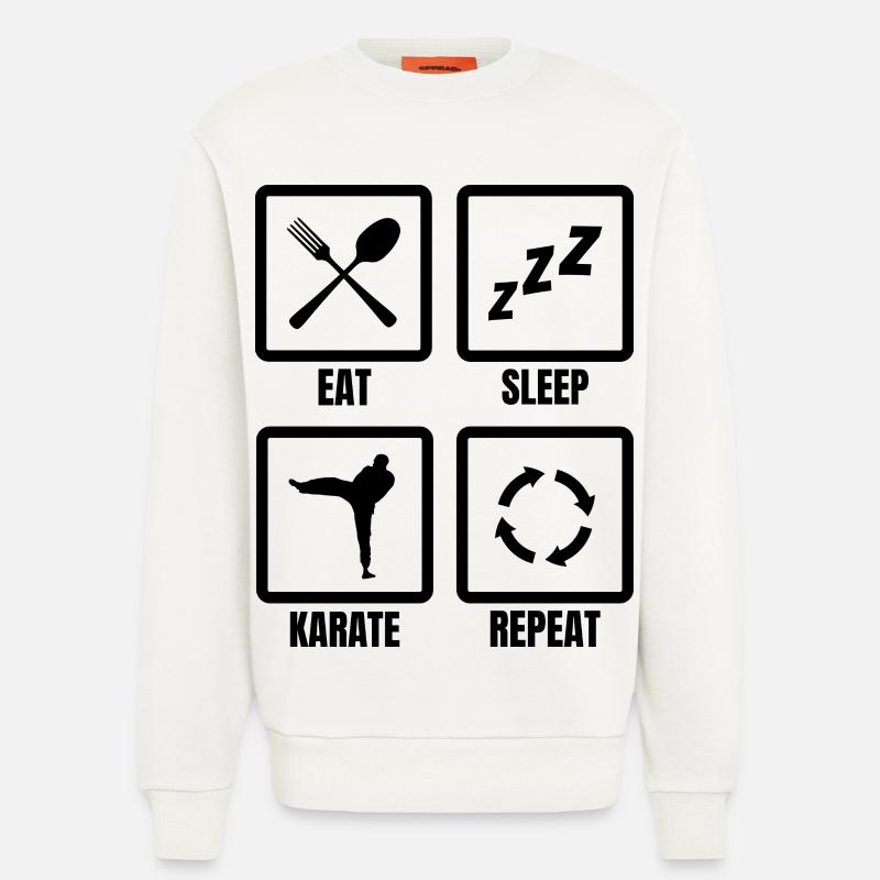 Routine de karaté - Sweat bio décontracté fabriqué en UE - OFF WHITE
