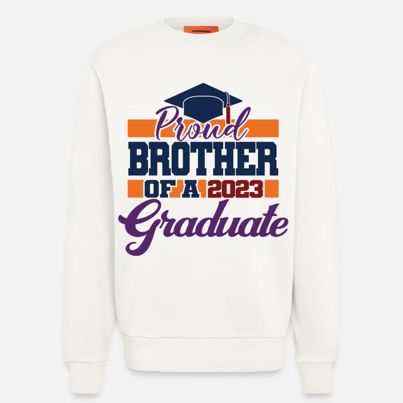 Stolzer Bruder eines Abschlussgeschenks 2023 - Sweatshirt - made by SPREAD  - OFF WHITE