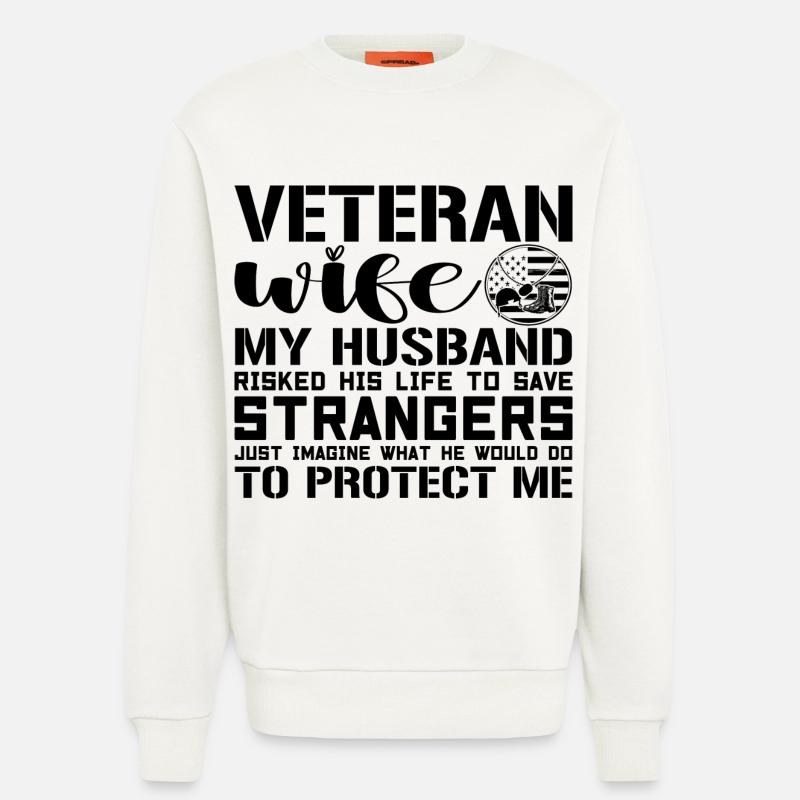 Veteranen-Ehefrau - Sweatshirt - made by SPREAD  - OFF WHITE