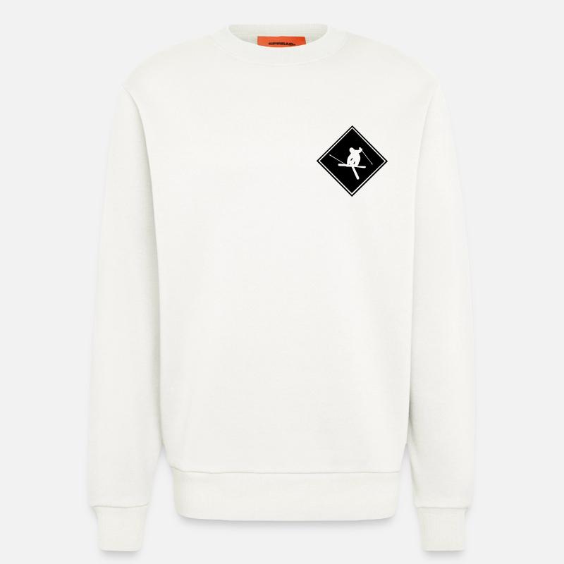 Ski Schild - Sweatshirt - made by SPREAD  - OFF WHITE