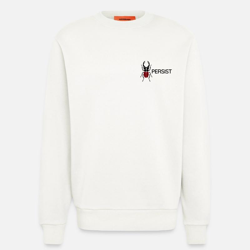 Hirschkäfer – Persist - Sweatshirt - made by SPREAD  - OFF WHITE