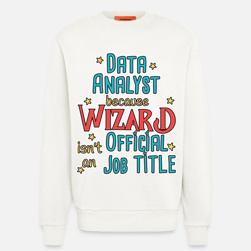 Data Analyst Wizard - Sweatshirt - made by SPREAD  - OFF WHITE