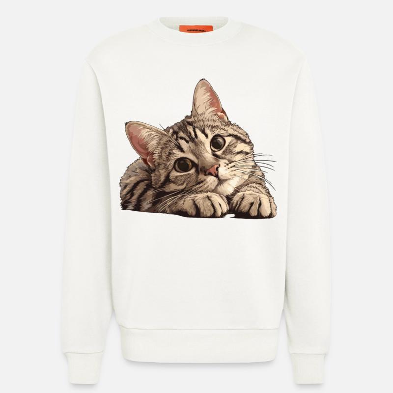 Tabby Kätzchen Tabby Katze - Sweatshirt - made by SPREAD  - OFF WHITE