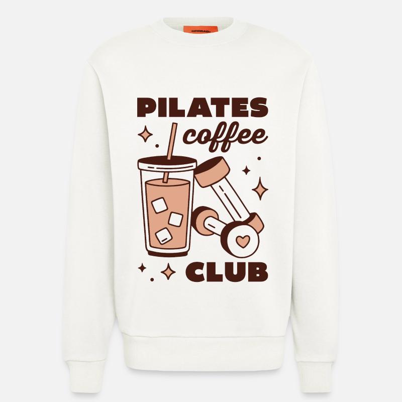 Pilates-Eiskaffee-Latte-Mädchen-Ästhetik - Sweatshirt - made by SPREAD  - OFF WHITE
