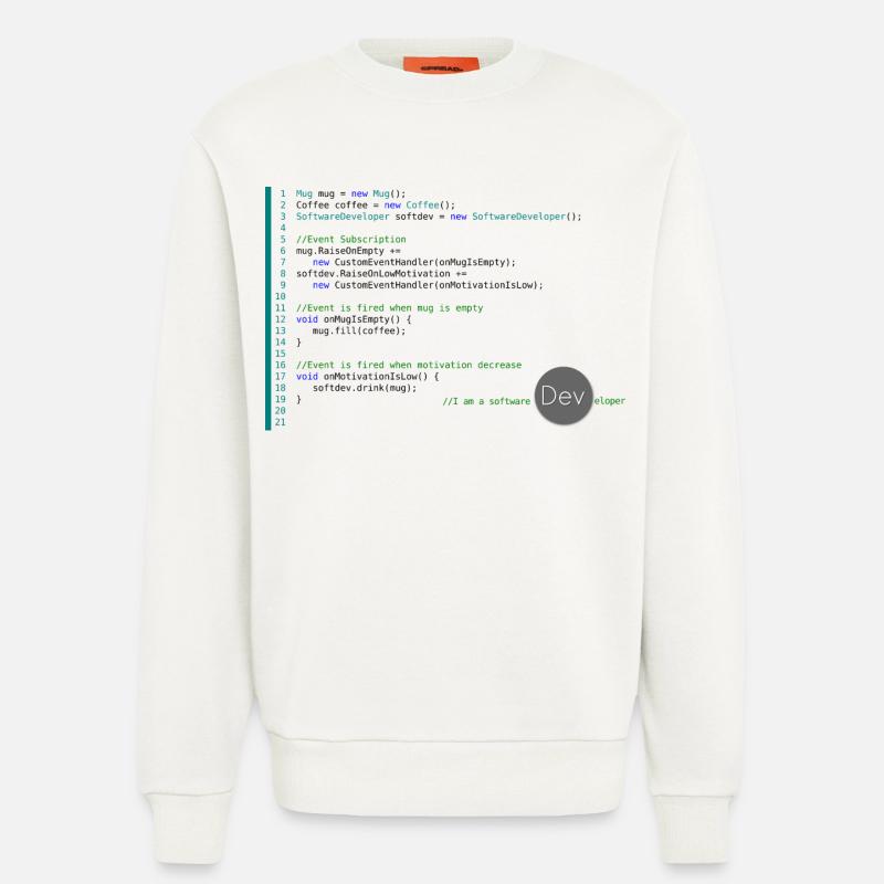 I am a Software Developer - Sweatshirt - made by SPREAD  - OFF WHITE