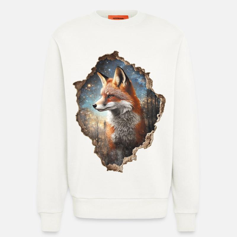 Fuchs - Sweatshirt - made by SPREAD - OFF WHITE
