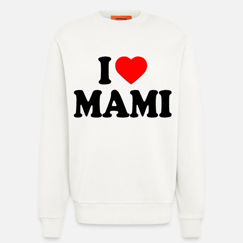 I love mami - Sweatshirt - made by SPREAD  - OFF WHITE